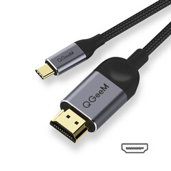 Qgeem QG-UA10 Type-C To HDMI Kablo Siyah