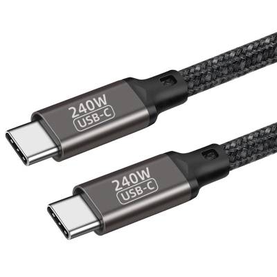 Qgeem QG02 Type-C to Type-C PD3.1 Data Cable 240W 480Mbps 0.5 Meter Black