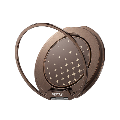 Raptic FreeFlow Serenity Serisi 360 Derece Dönebilen Magnetik Ring Stand Telefon Tutucu Kahverengi