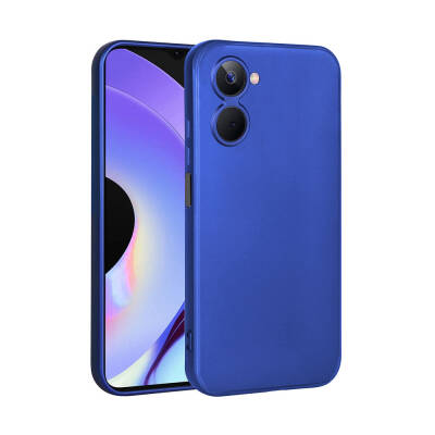 Realme 10 4G Case Zore Premier Silicone Cover Saks Blue