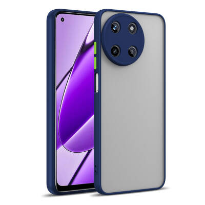 Realme 11 4G Case Zore Hux Cover Navy blue