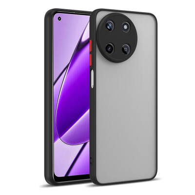 Realme 11 4G Kılıf Zore Hux Kapak Siyah