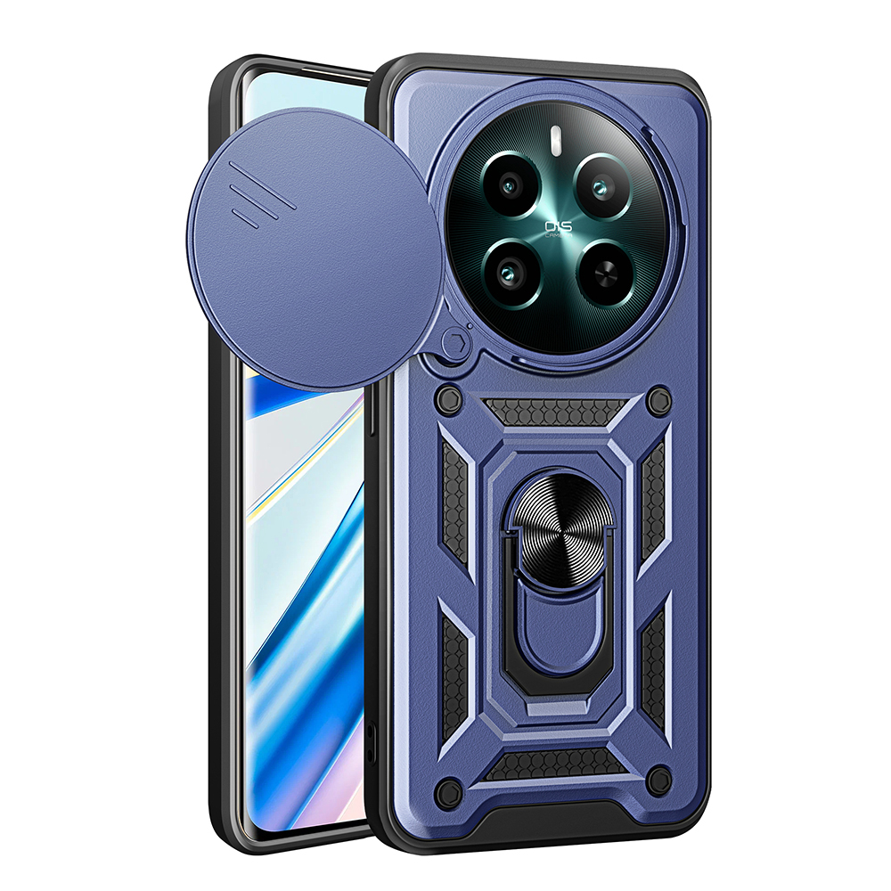 Realme 12 Plus Case with Magnetic Stand Camera Protection Zore Sliding Vega Cover - 2