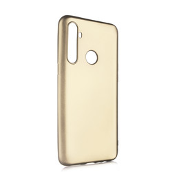 Realme 5i Case Zore Premier Silicon Cover Gold