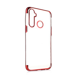 Realme 6İ Case Zore Dört Köşeli Lazer Silicon Cover Red