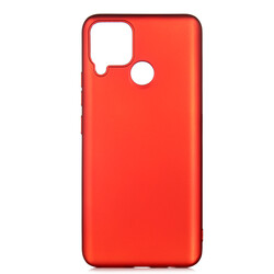 Realme C15 Case Zore Premier Silicon Cover Red