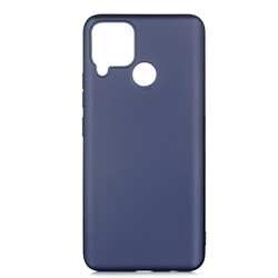 Realme C15 Case Zore Premier Silicon Cover Navy blue