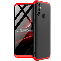Realme C3 Case Zore Ays Cover Black-Red