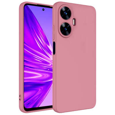 Realme C55 Case Zore Mara Lansman Cover Pink