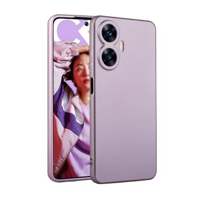 Realme C55 Case Zore Premier Silicone Cover Rose Gold