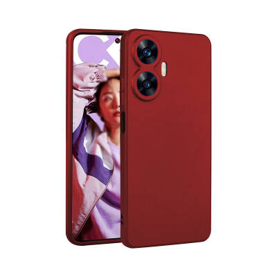 Realme C55 Case Zore Premier Silicone Cover Red