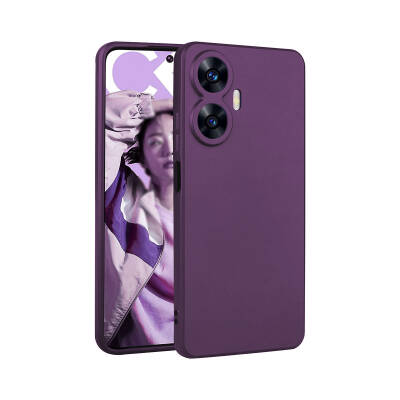 Realme C55 Case Zore Premier Silicone Cover Plum