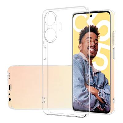 Realme C55 Kılıf Zore Süper Silikon Kapak Renksiz