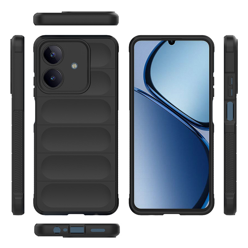 Realme C63 Case Flexible TPU Hollow Back Surface Design Zore Ethnic Silicone Cover - 5