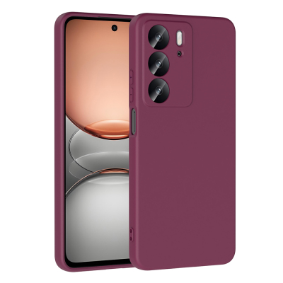 Realme C75 Case Zore Mara Lansman Cover Koyu Mor
