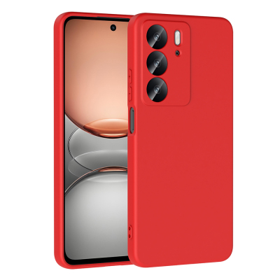 Realme C75 Kılıf Zore Mara Lansman Kapak Kırmızı
