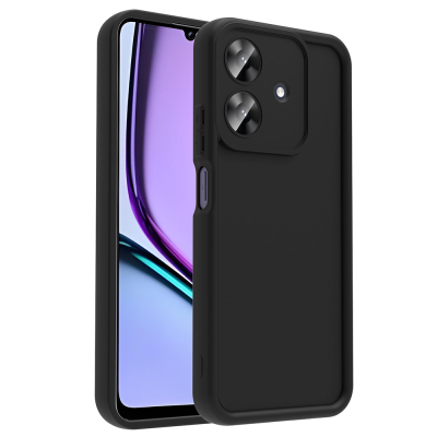 Realme Note 60 Case Camera Protection Zore Ananas Cover Black