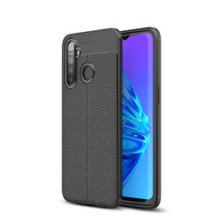 Realme 5i Case Zore Niss Silicon Cover Black