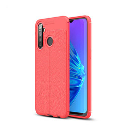 Realme 5i Case Zore Niss Silicon Cover Red