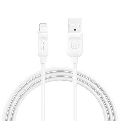 Recci RCL-P100 City of Sky Serisi Lightning to USB-A Data ve Şarj Kablosu 1M Beyaz