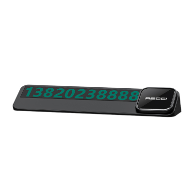 Recci RCS-C03 Vehicle Parking Number Number with Visible and Hidden Number Feature at Night Black