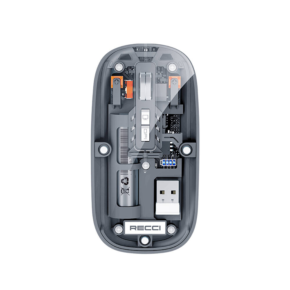 Recci RCS-M01 Space Capsule Serisi Multimod Kablosuz Şeffaf Tasarım Mouse - 11
