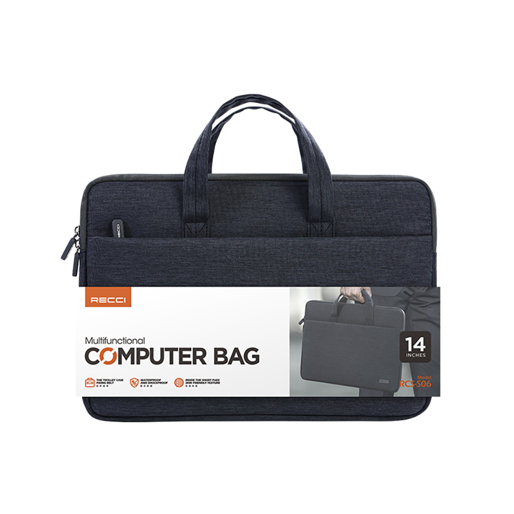 Recci RCS-S06 Su Geçirmez Polyester Kumaş 14 inç Laptop Çantası - 3