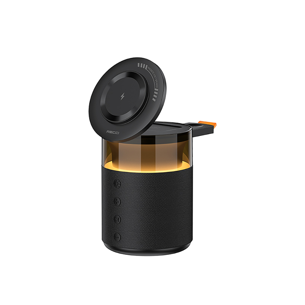 Recci RCW-51 Wireless Charging Stand with Ambient Light Bluetooth Speaker - 3