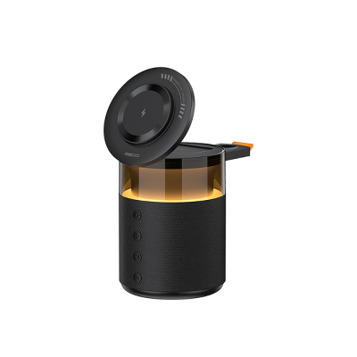 Recci RCW-51 Wireless Charging Stand with Ambient Light Bluetooth Speaker Black