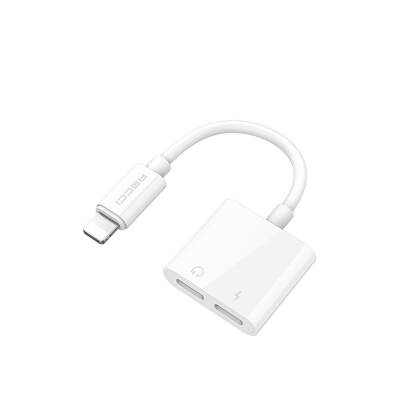 Recci RDS-A01 Lightning 2in1 Charging and Audio Adapter White