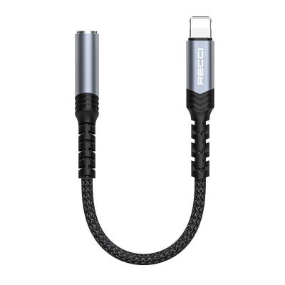 Recci RDS-A23 3.5mm to Lightning Audio Cable Grey