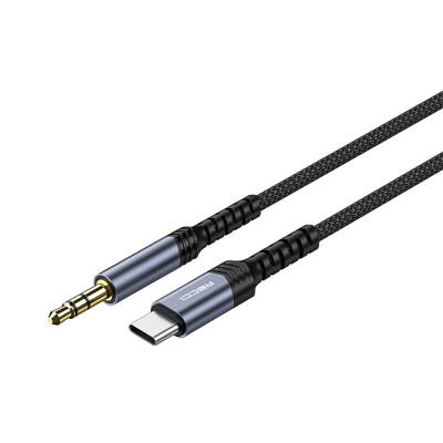 Recci RDS-A27 Type-C to 3.5mm AUX Audio Cable Grey