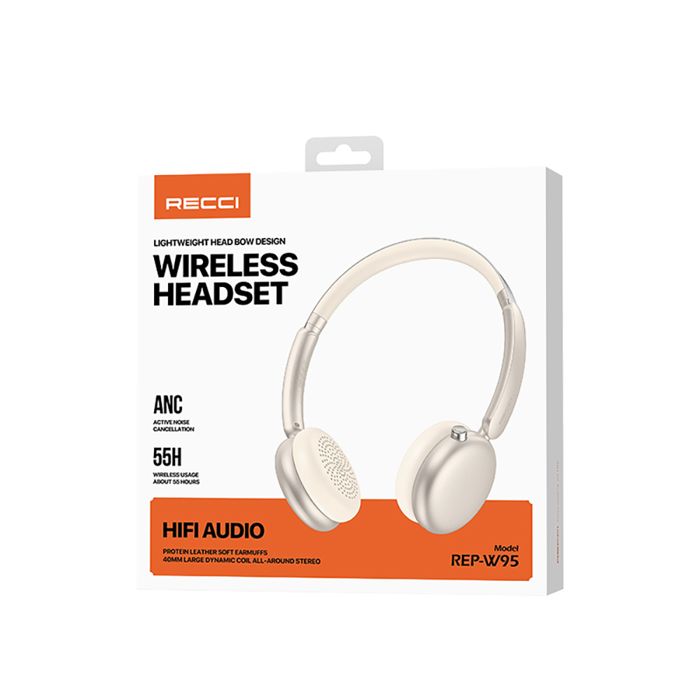 Recci REP-W95 ANC/ENC Özellikli Hi-Fi Ses Kaliteli Kulak Üstü Bluetooth v5.3 Kulaklık - 14