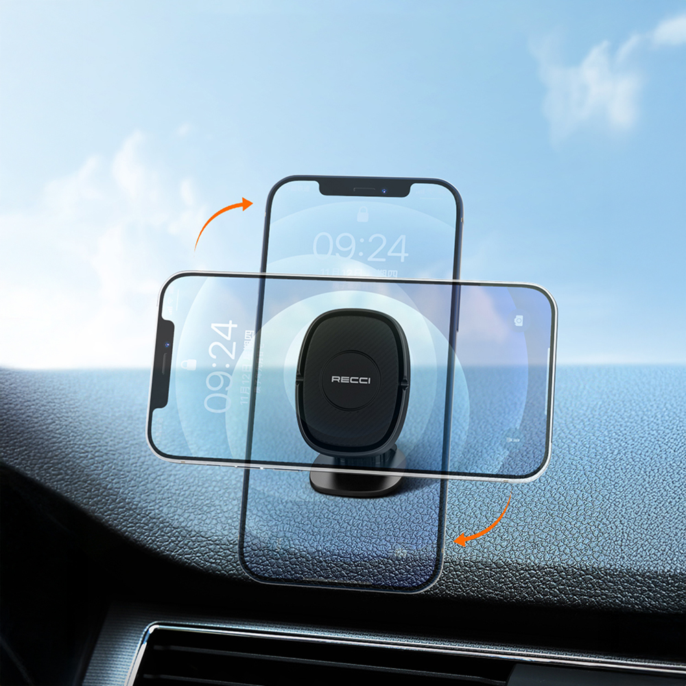 Recci RHO-C18 Strong Magnetic 360 Degree Rotatable Flat Floor Car Phone Holder - 11
