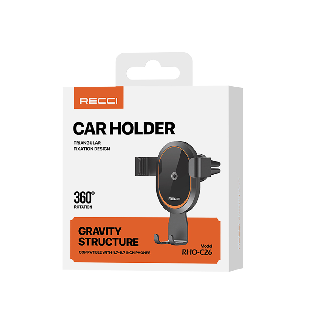 Recci RHO-C26 360 Rotating Ventilation Design Car Phone Holder - 7