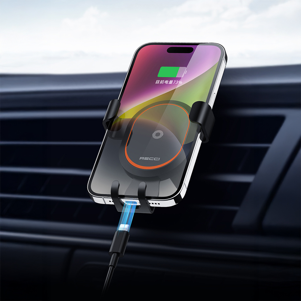 Recci RHO-C26 360 Rotating Ventilation Design Car Phone Holder - 12