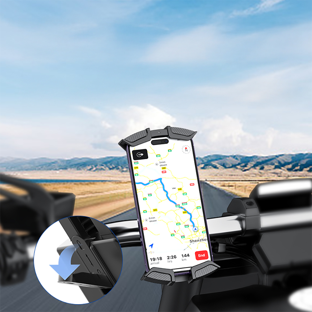 Recci RHO-C33 360° Degree Rotatable Adjustable Motorcycle and Bicycle Phone Holder - 4