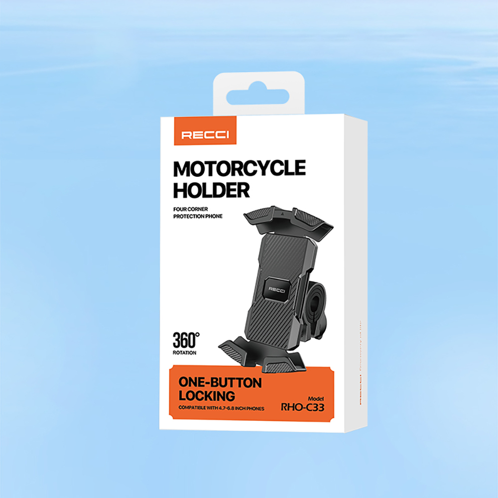 Recci RHO-C33 360° Degree Rotatable Adjustable Motorcycle and Bicycle Phone Holder - 9