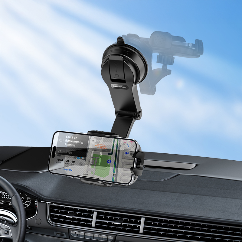 Recci RHO-C39 360 Derece Dönebilen Vantuzlu Araç İçi Telefon Tutucu - 7
