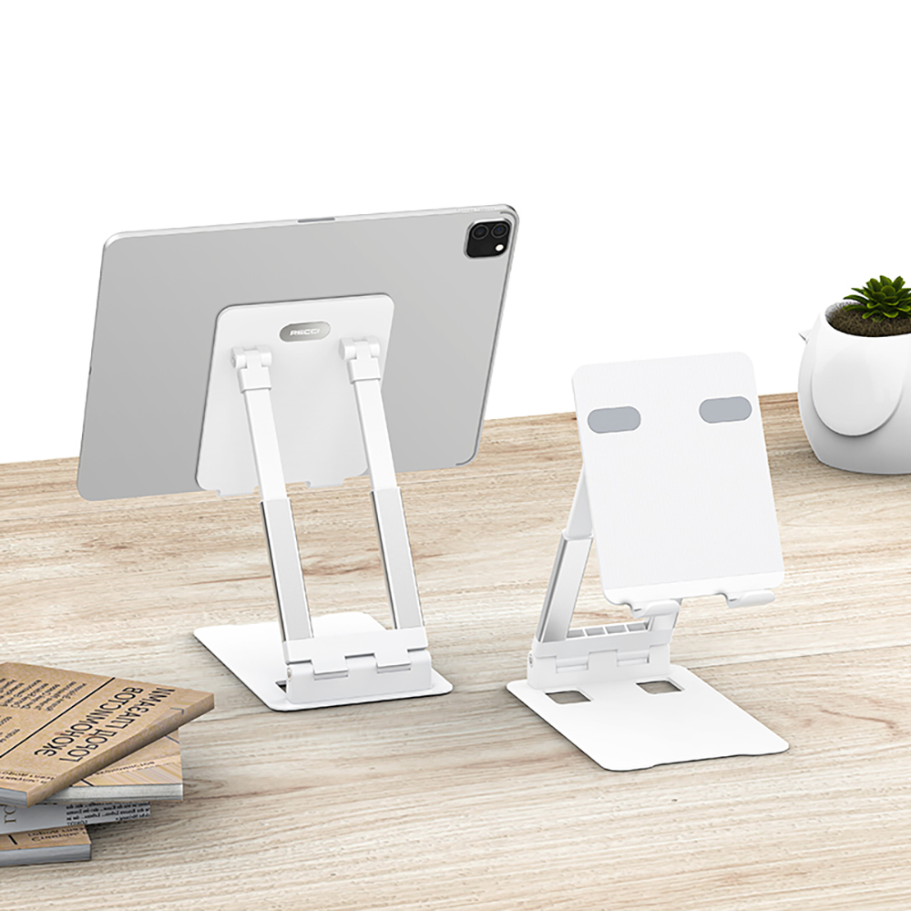 Recci RHO-M08 Adjustable Foldable 90 Degree Rotatable Phone and Tablet Stand - 4