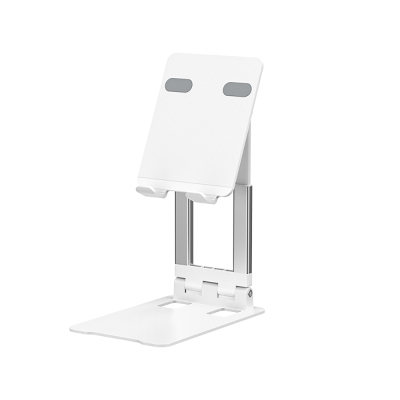 Recci RHO-M08 Adjustable Foldable 90 Degree Rotatable Phone and Tablet Stand White