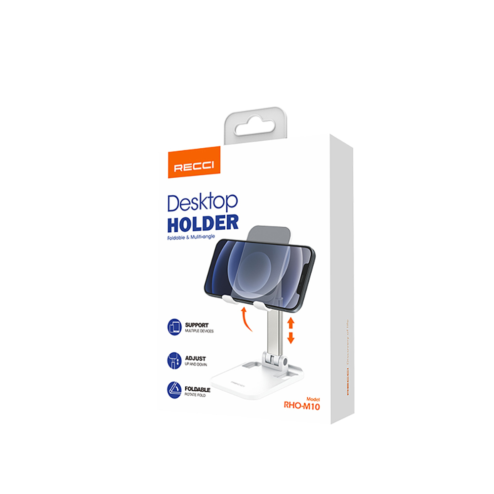 Recci RHO-M10 Adjustable Foldable 90 Degree Rotatable Phone and Tablet Stand - 5