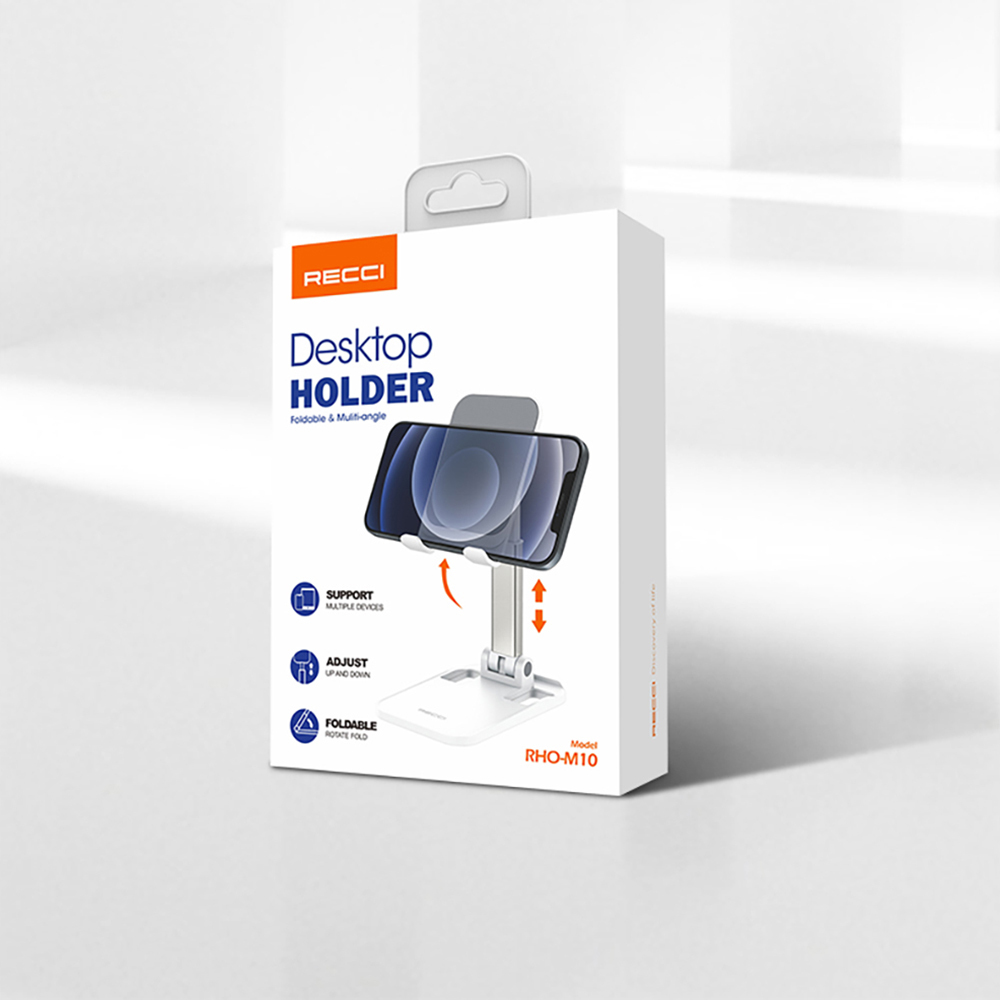 Recci RHO-M10 Ayarlanabilir Katlanabilir 90 Derece Dönebilen Telefon ve Tablet Standı - 9