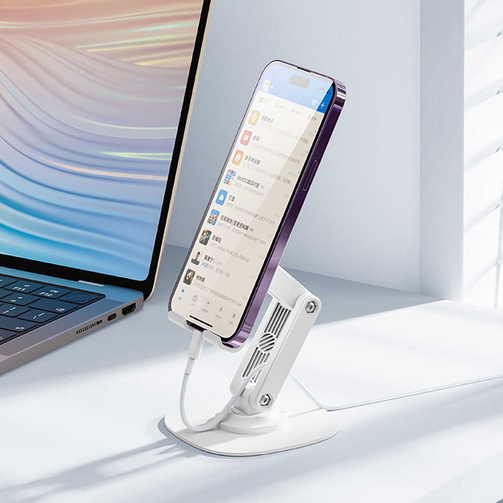 Recci RHO-M20 Adjustable Foldable 360° Rotating Phone and Tablet Stand - 3