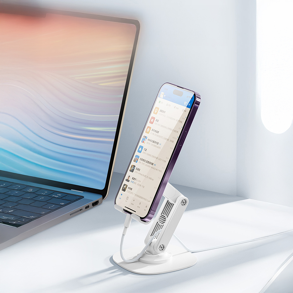 Recci RHO-M20 Adjustable Foldable 360° Rotating Phone and Tablet Stand - 10