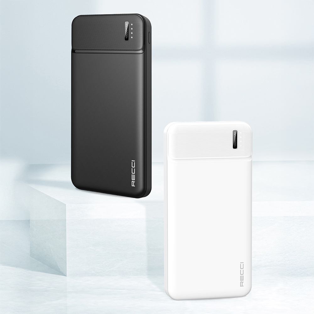 Recci RPB-N16C Ultra Slim Fast Charging Wireless Powerbank with LED Light Indicator 10000mAh - 11