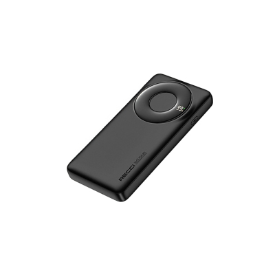 Recci RPB-P58 PD Hızlı Şarj Özellikli Type-C Kablolu Powerbank 22.5W 10.000mAh Siyah