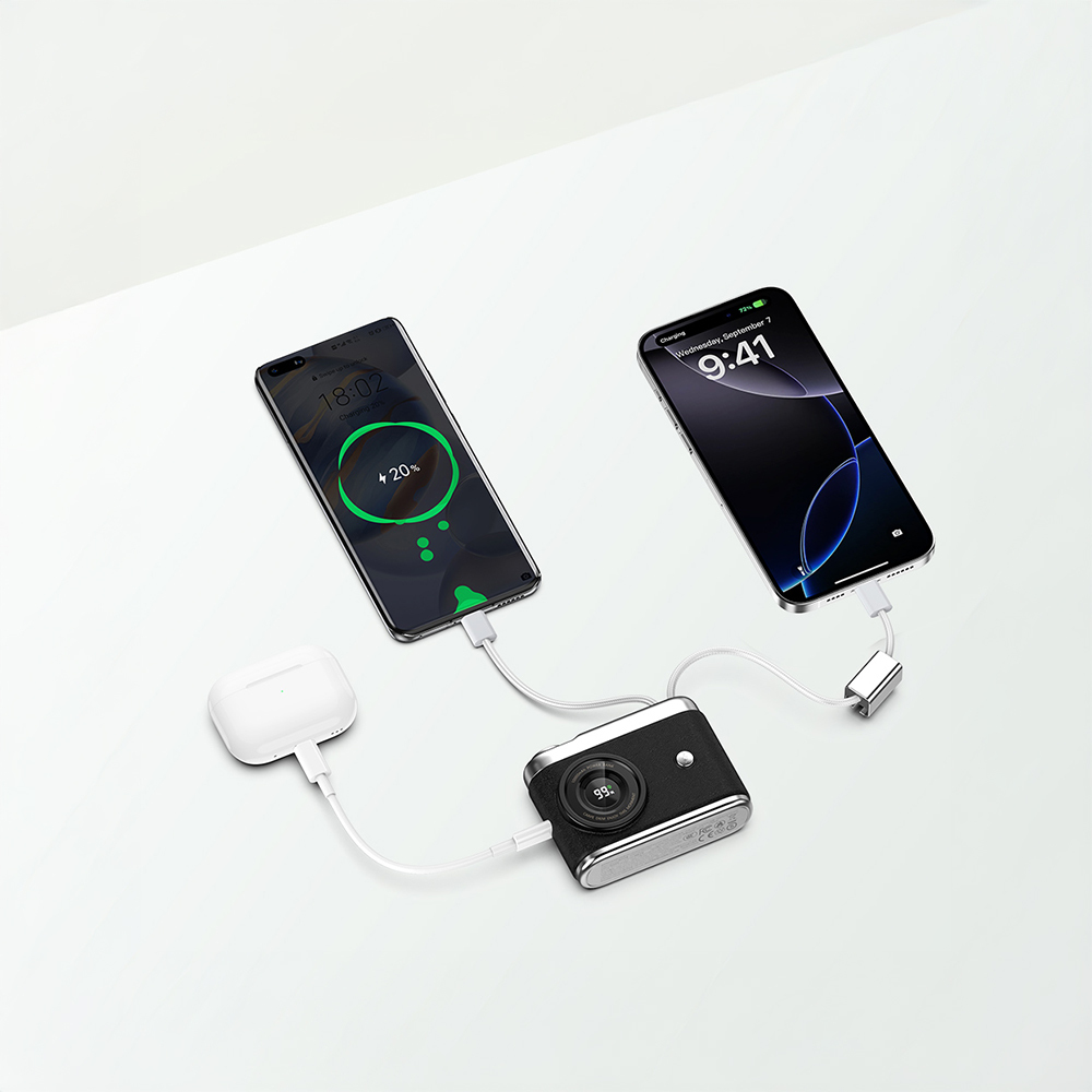 Recci RPB-P66 PD 20W Hızlı Şarj Özellikli Type-C & lightning Kablolu Powerbank 22.5W 10.000mAh - 6