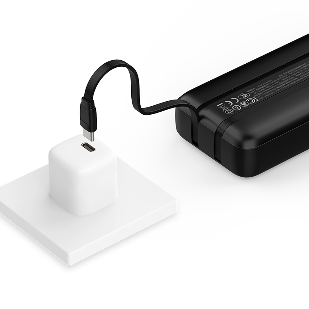 Recci RPB-P68 PD 20W Digital LED Indicator Fast Charging Power Bank with Type-C and Lightning Cable 22.5W 20000mAh - 7