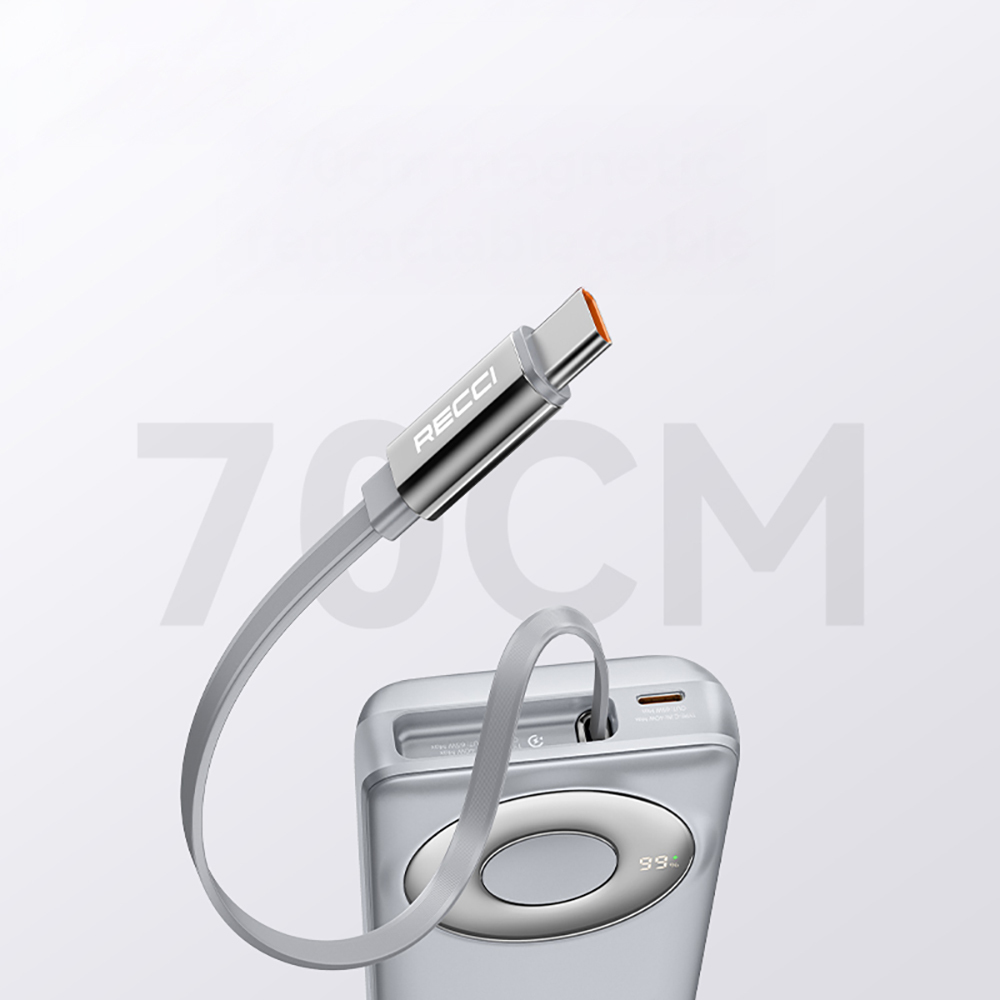 Recci RPB-P72 Fast Charging Type-C Wired Power Bank 65W 20,000mAh - 7